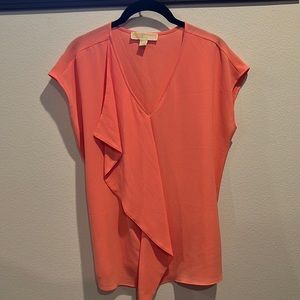 Michael Kors coral blouse. Beautiful on. New condition.